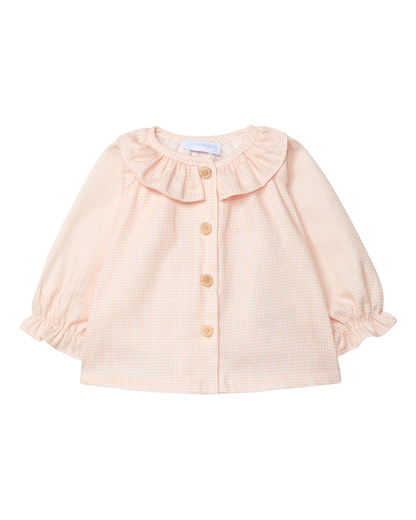Blusa Estampada Gola de Folho