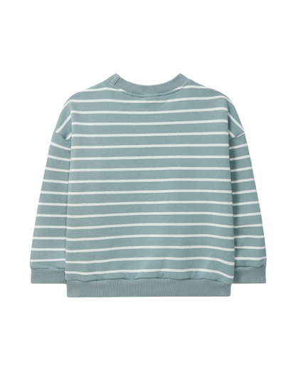Sweatshirt em Felpa de Riscas