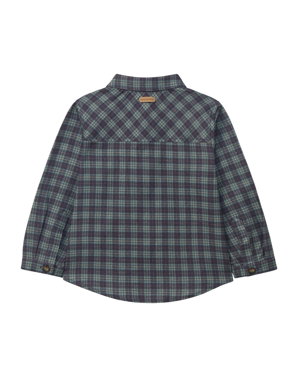 Camisa Xadrez com Bolso em Bombazine