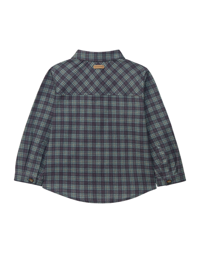 Camisa Xadrez com Bolso em Bombazine