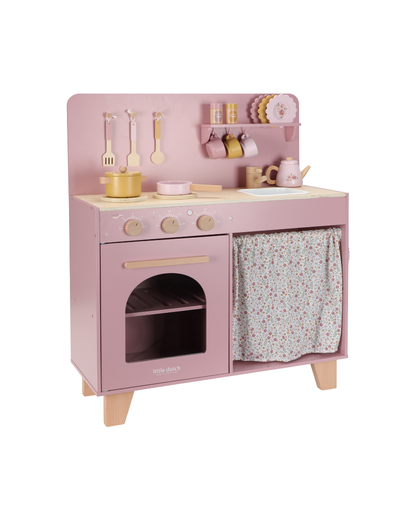 Pink Wooden Kitchen