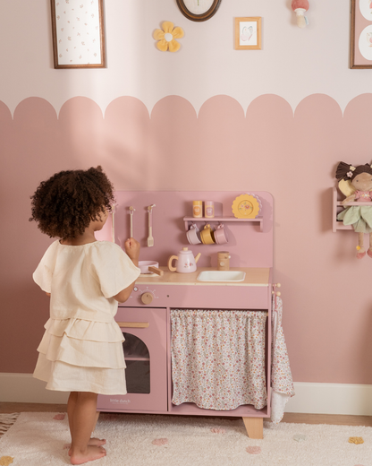 Pink Wooden Kitchen