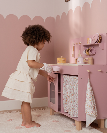 Pink Wooden Kitchen