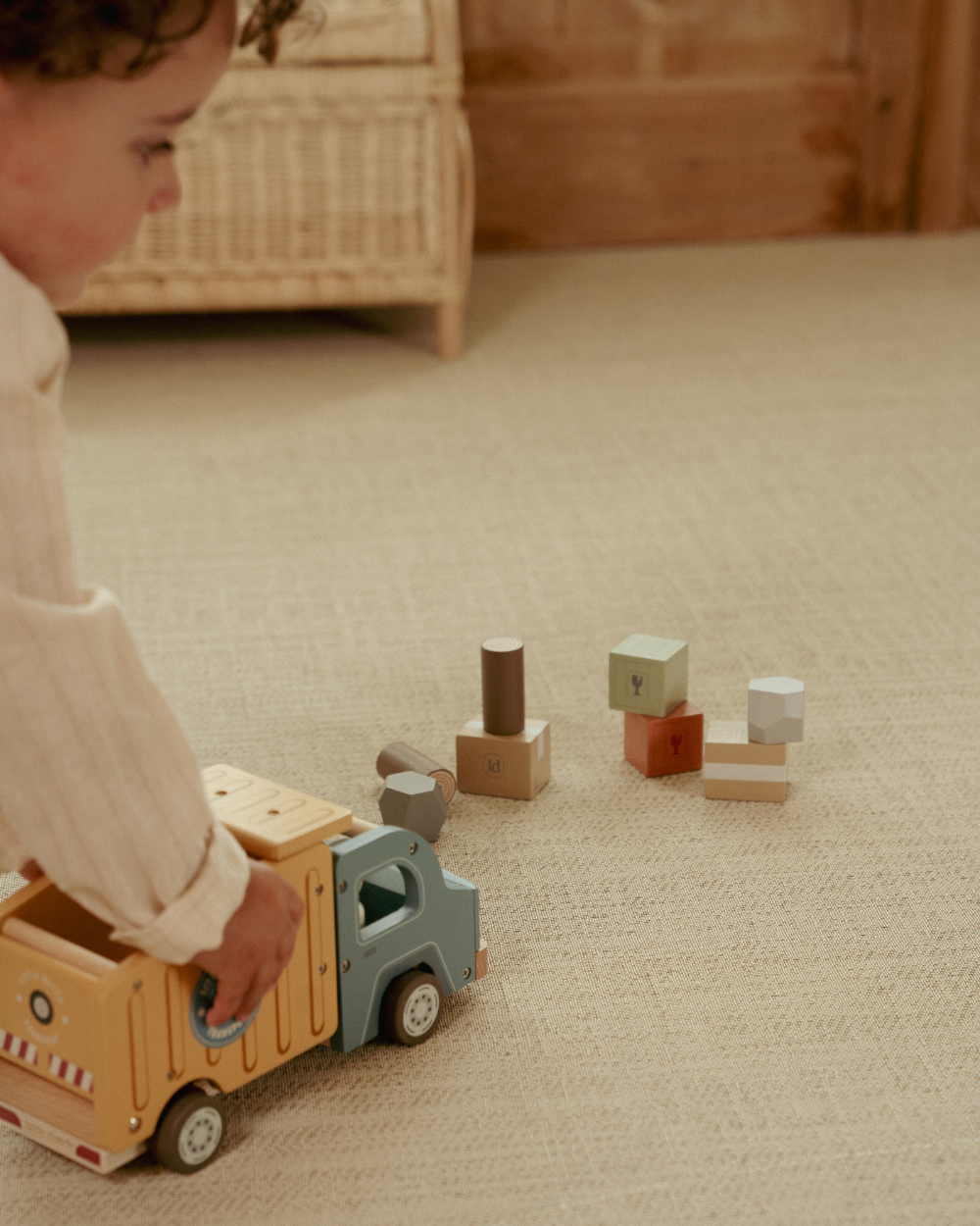 Wooden Garbage Truck