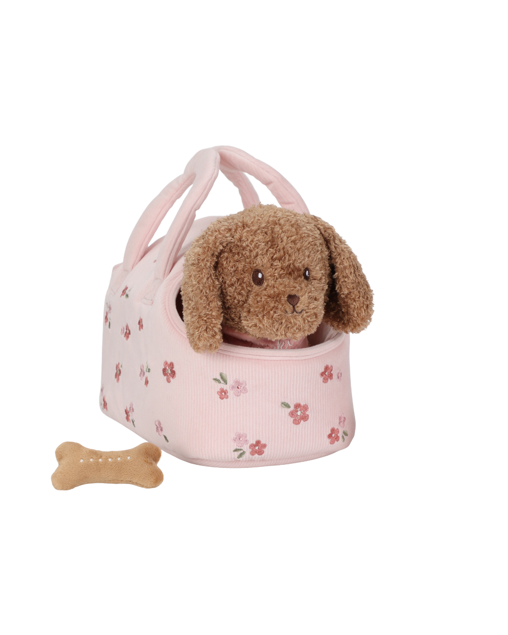 Cão de Peluche Jackie com Bolsa