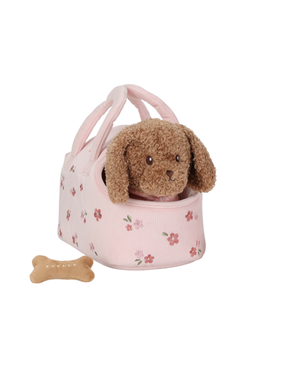 Cão de Peluche Jackie com Bolsa