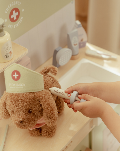 Cão de Peluche Jackie com Bolsa