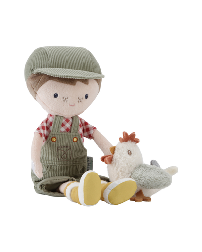 Jim Agricultor com Galinha - Boneco de Pano