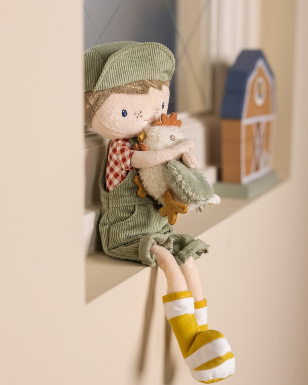 Jim Agricultor com Galinha - Boneco de Pano