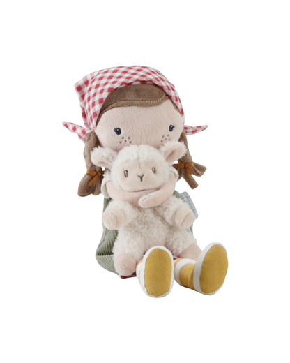 Rosa Agricultora com Galinha - Boneca de Pano