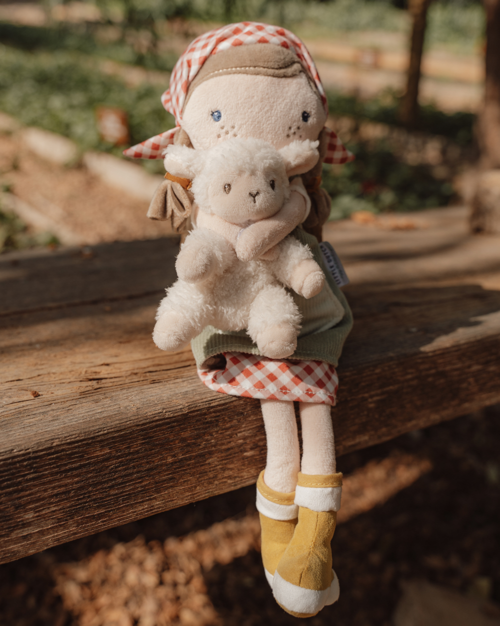 Rosa Agricultora com Galinha - Boneca de Pano