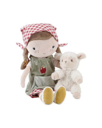 Rosa Agricultora com Galinha - Boneca de Pano
