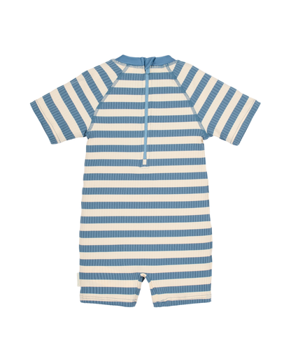Fato de Banho Manga Curta | Ocean Blue Stripes