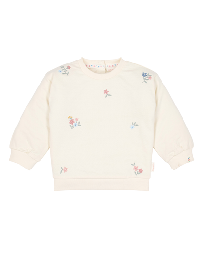 Sweatshirt Flores Bordadas