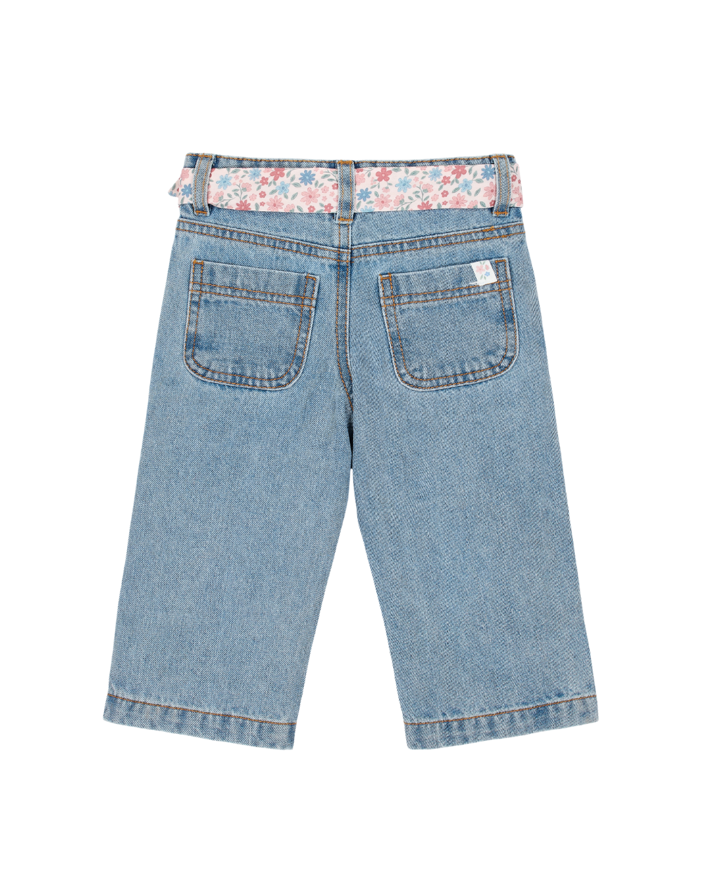 Calças de Ganga com Cinto Floral