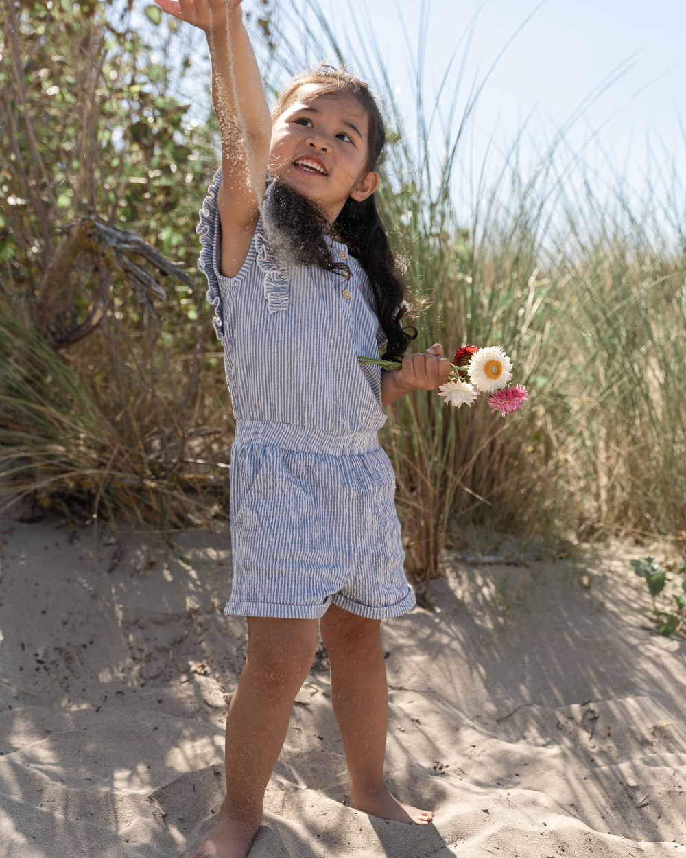 Macacão Calção de Riscas