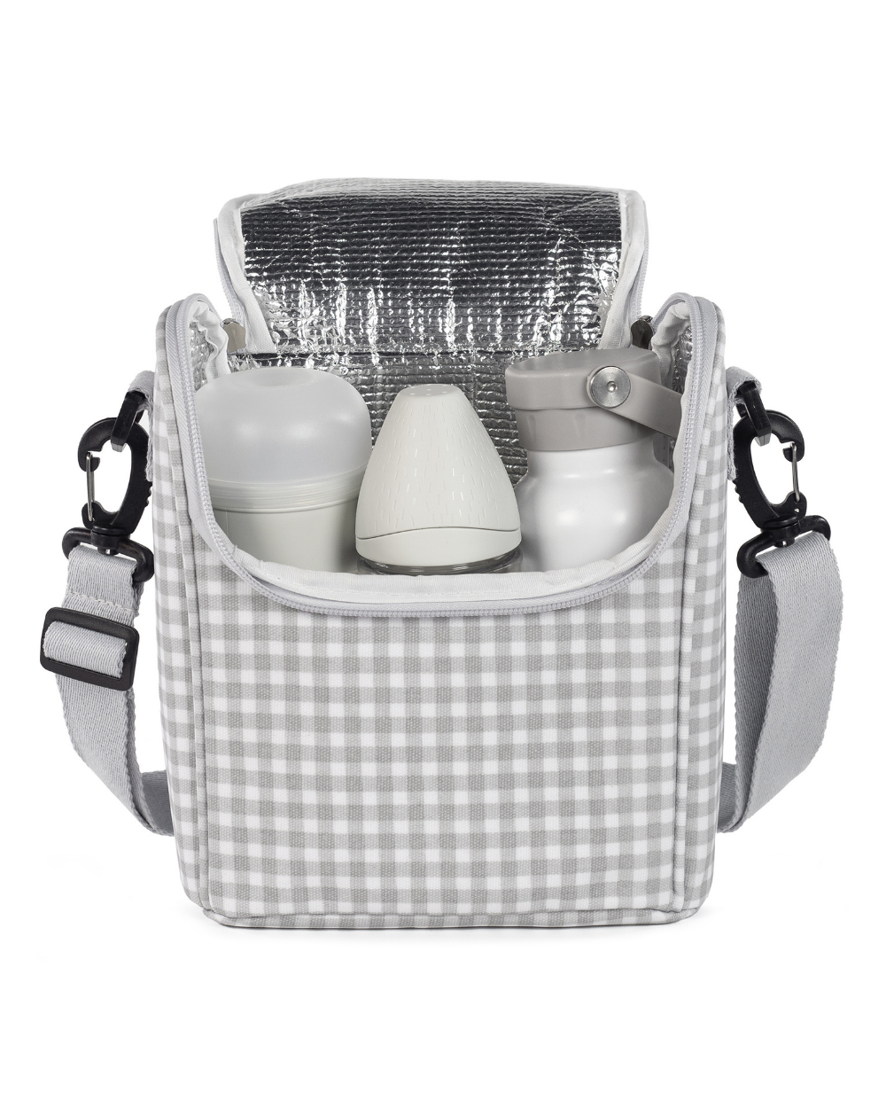 Lancheira I Love Vichy Grey