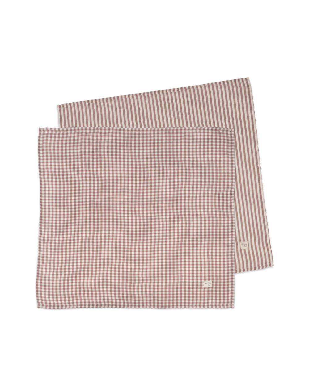 Conjunto 2 Musselinas Praliné | Vichy/Strips Moka