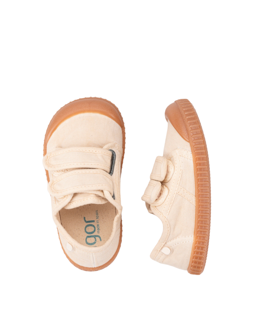 Berri Velcro Caramel Shoes - Barefoot -