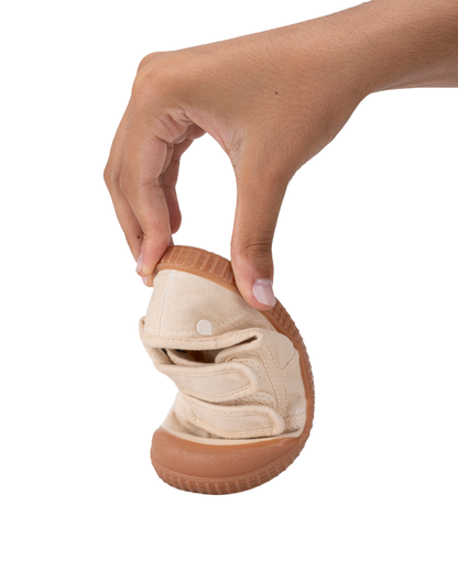 Berri Velcro Caramel Shoes - Barefoot -