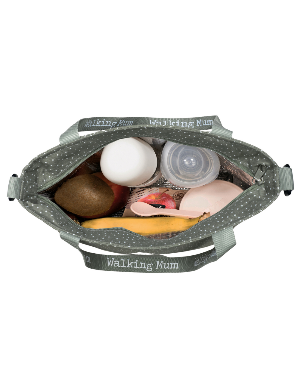 Polka Poppy Moss Thermal Bag