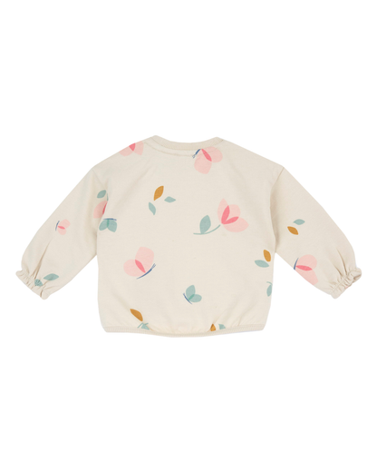 Sweatshirt Algodão Cardado Flores