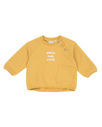 Sweatshirt Algodão Cardado com Frase