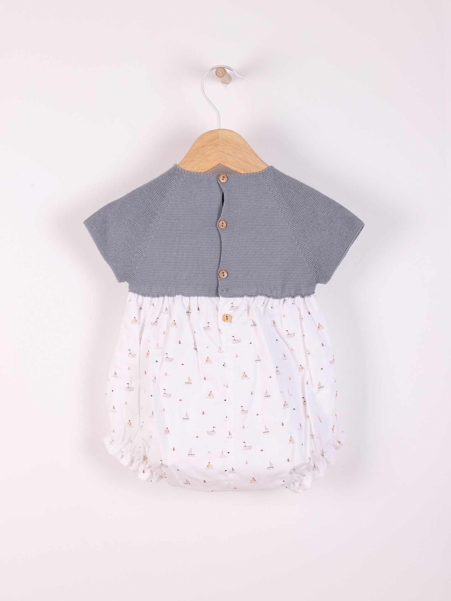 Cute Knitted Fabric with Boats