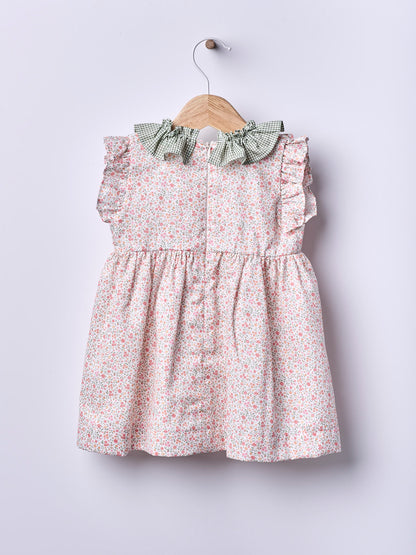 Vestido Padrão Floral Vibrante