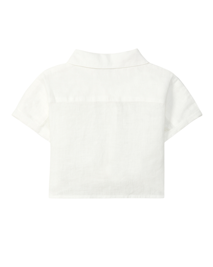 Camisa Crop Nó Linho I My Favourite Girl