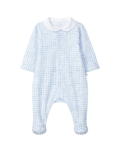 Babygrow Gola Redonda Malha Quadrícula