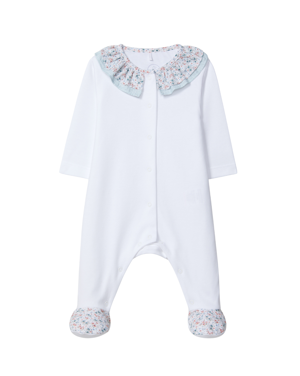 Babygrow Gola Folho Flores e Xadrez Vichy