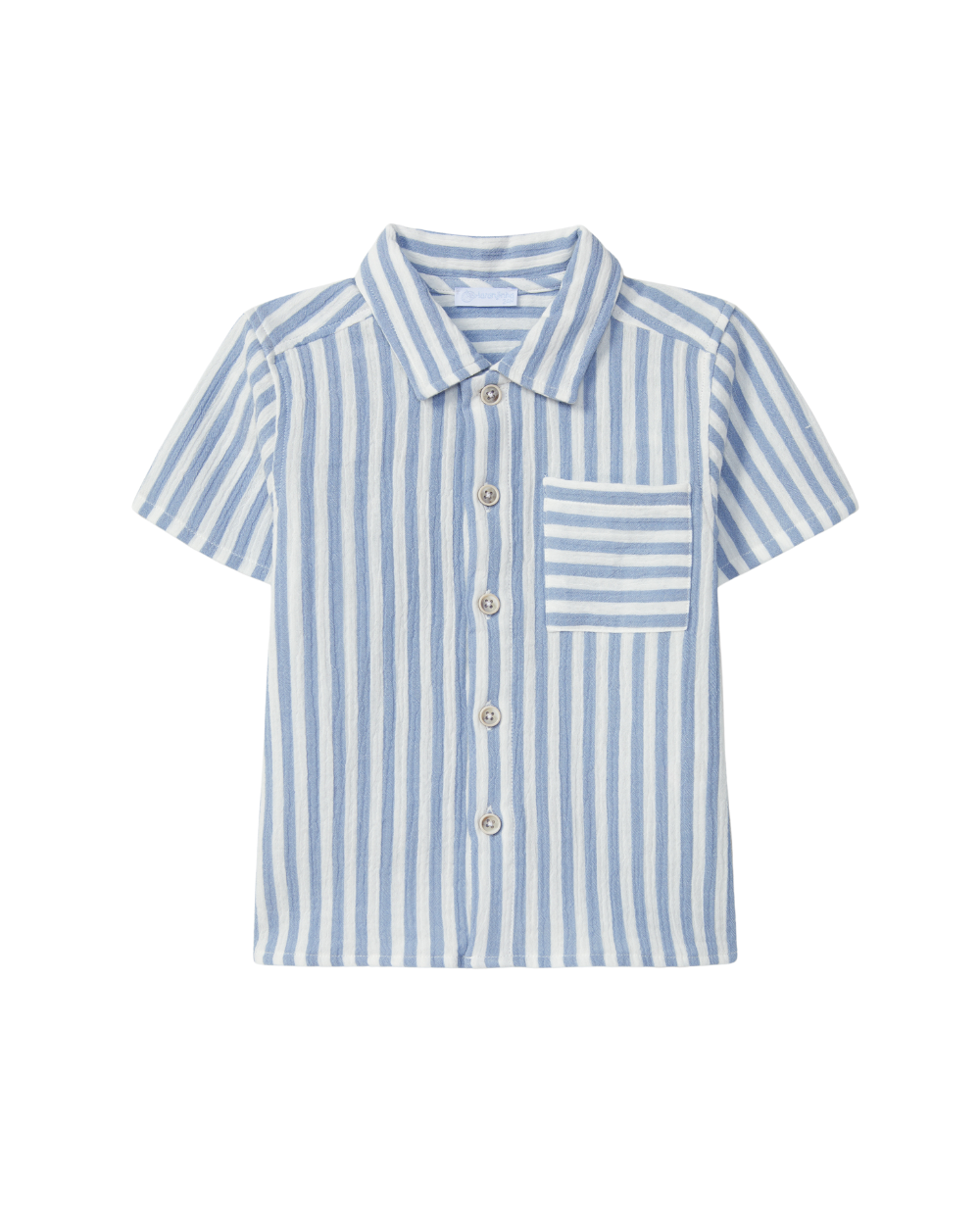 Camisa em Gaze de Riscas