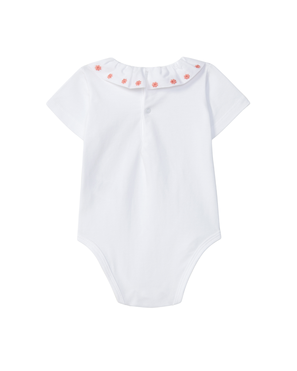 Body Gola de Folho Flores Bordadas