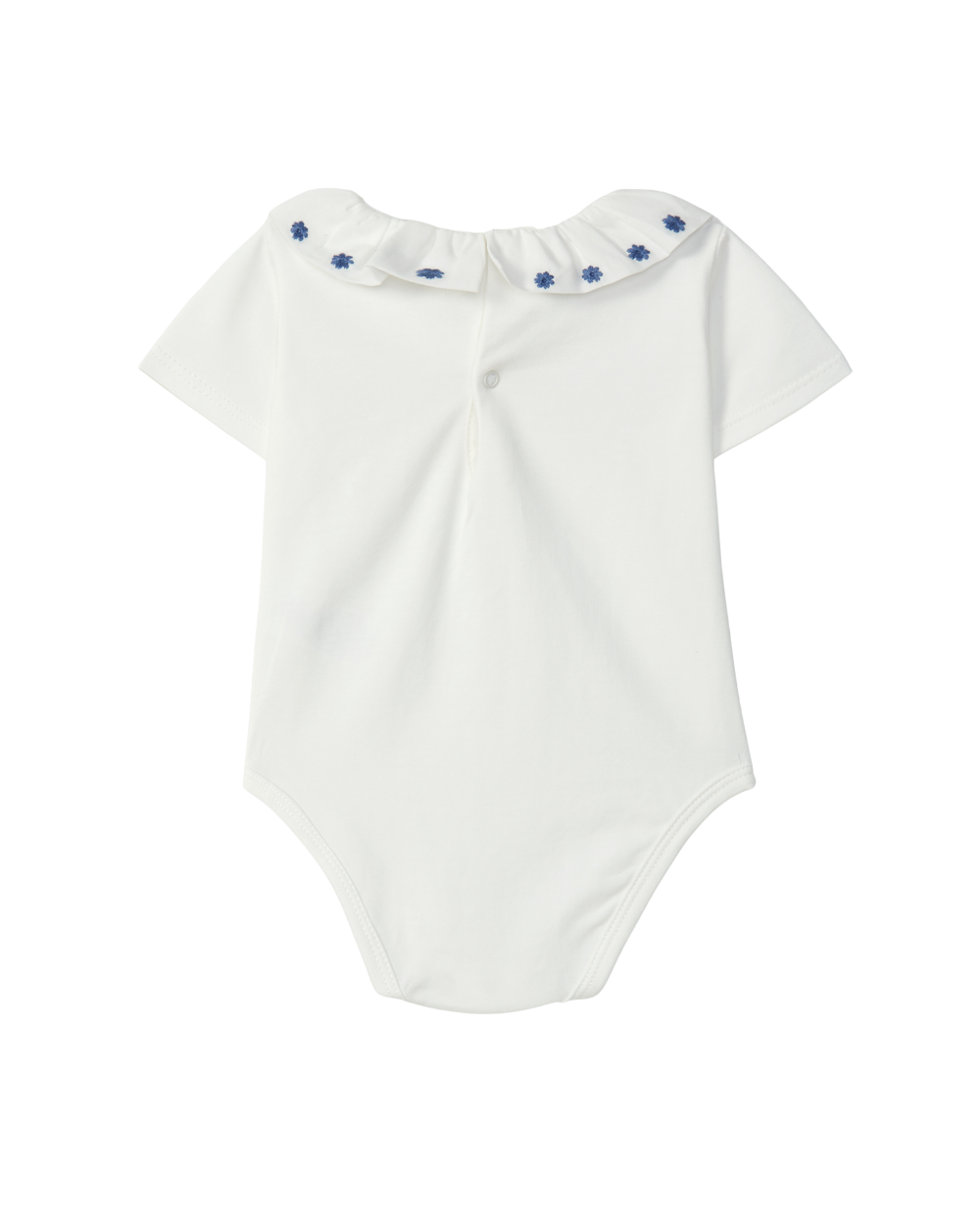 Body Gola de Folho Flores Bordadas
