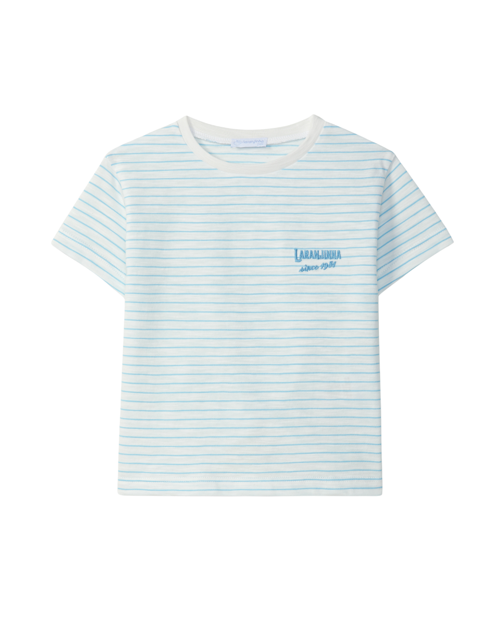 T-shirt Riscas com Bordado