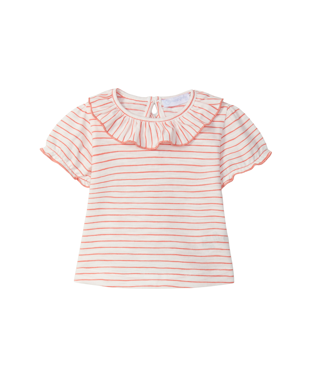 T-shirt Riscas Gola Folho