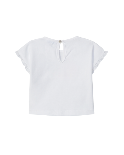 T-shirt Flores em Croché