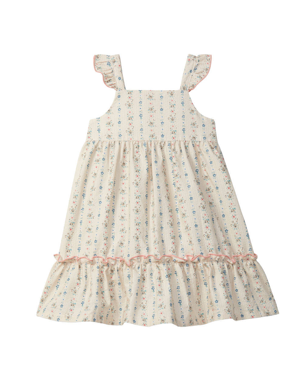 Vestido Seersucker Estampado Floral