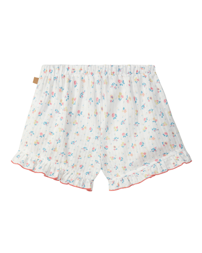 Calções Estampado Floral Folho