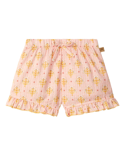 Calções Estampado Floral Folho