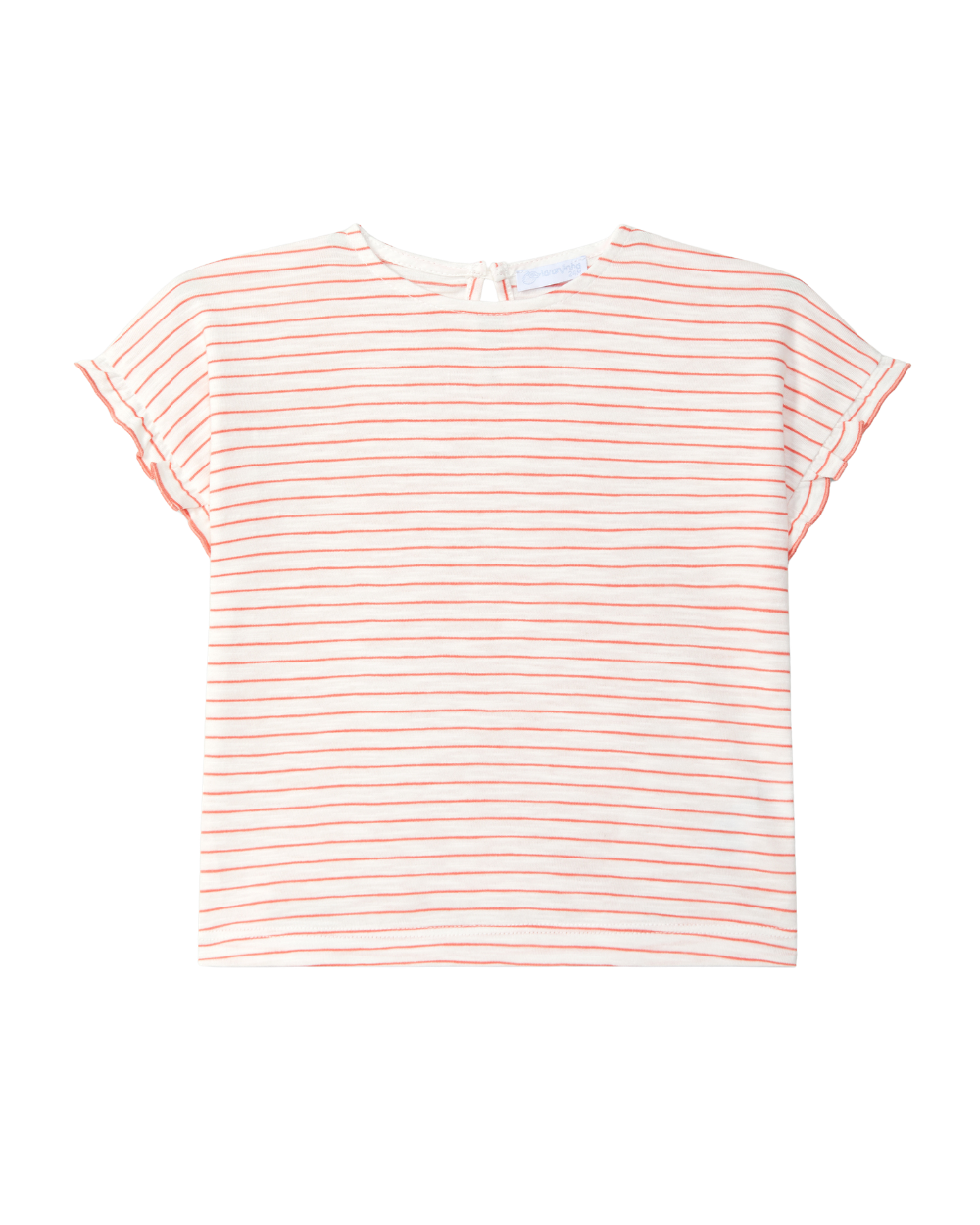 T-shirt Riscas Mangas de Folho