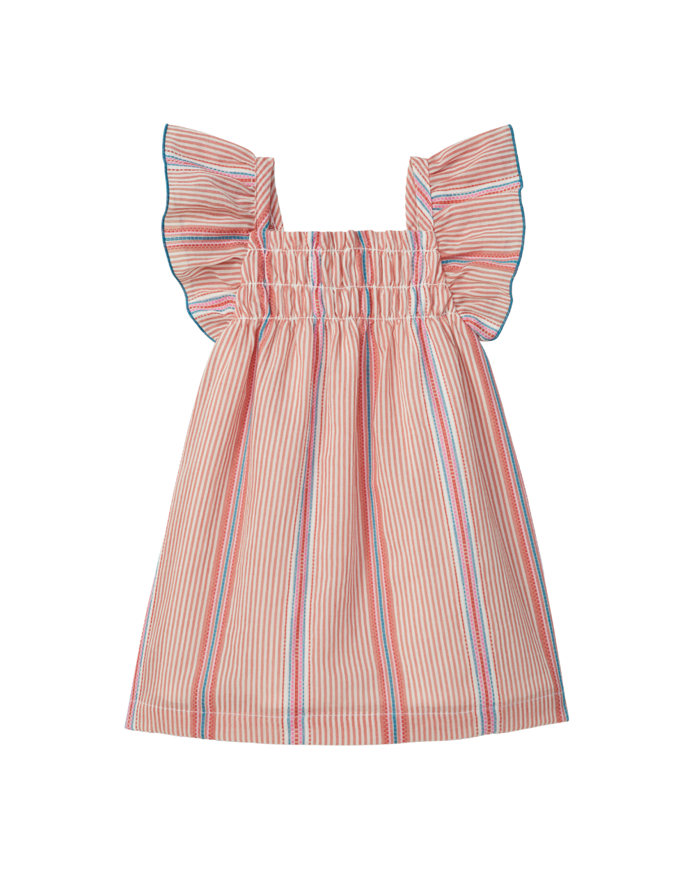 Vestido Tecido de Riscas Jacquard
