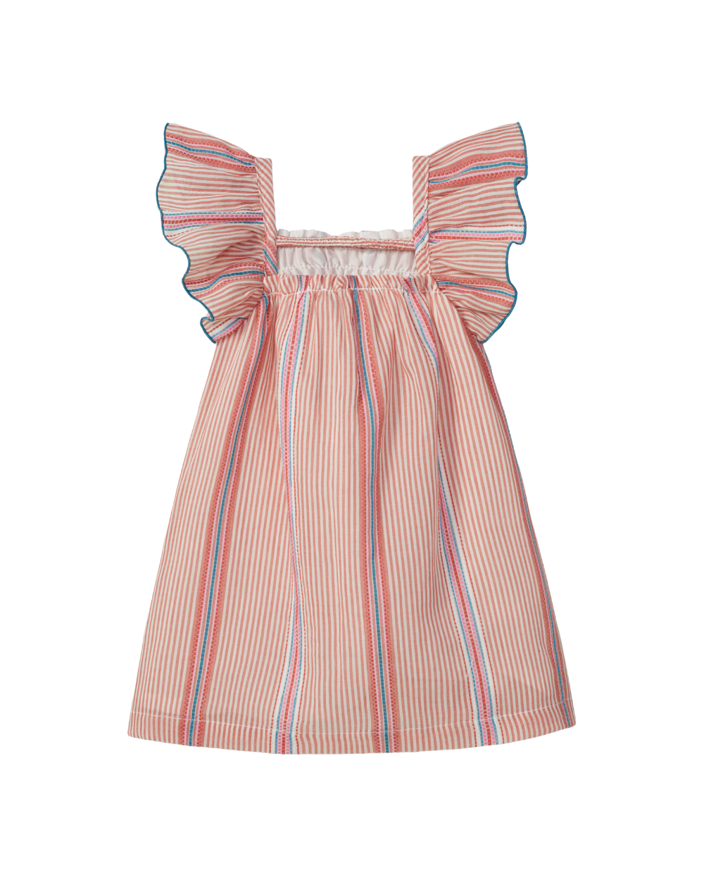 Vestido Tecido de Riscas Jacquard
