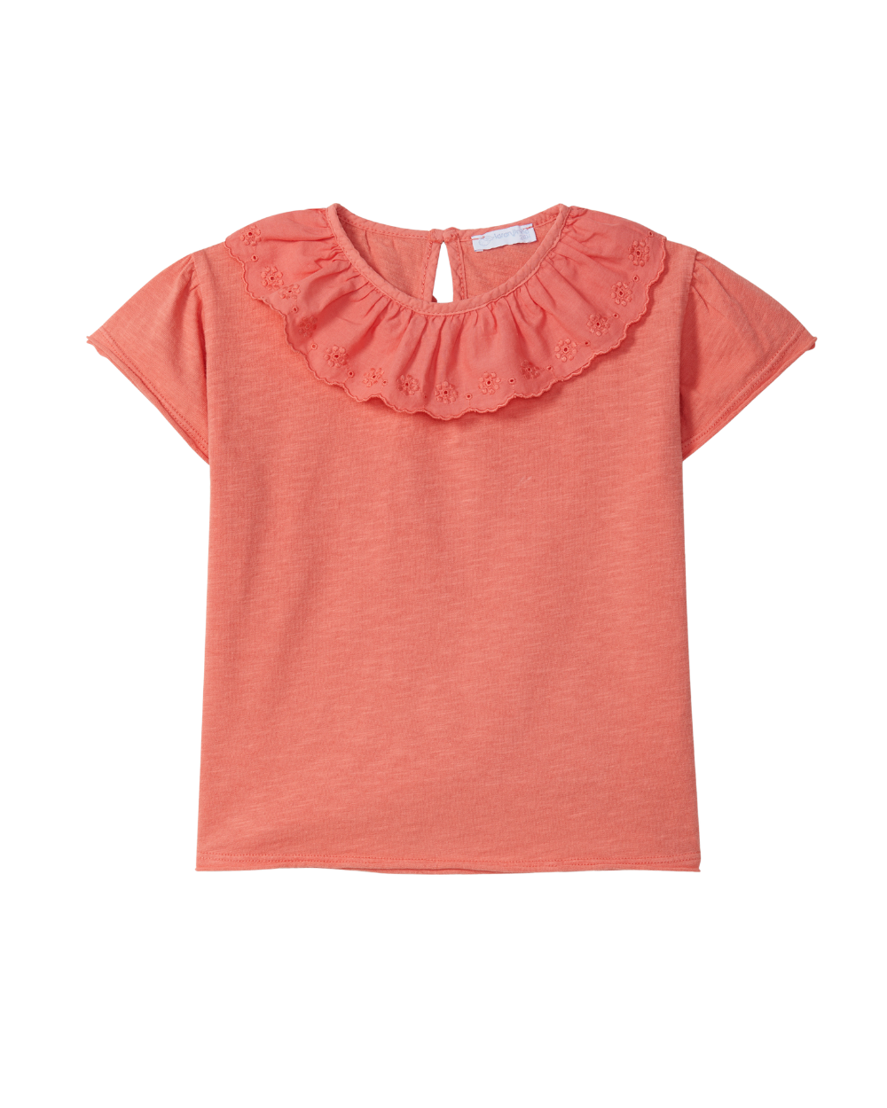 T-shirt Gola em Bordado Inglês
