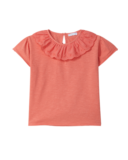 T-shirt Gola em Bordado Inglês