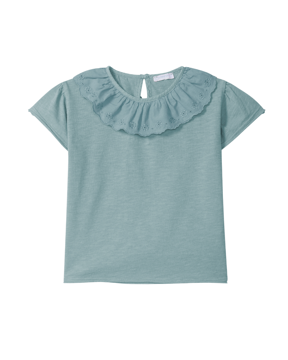 T-shirt Gola em Bordado Inglês
