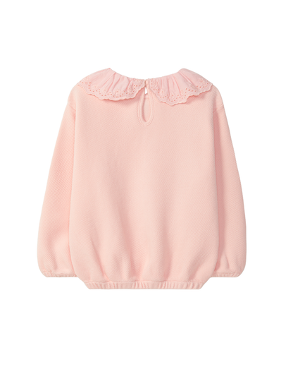 Sweatshirt Piquet com Gola