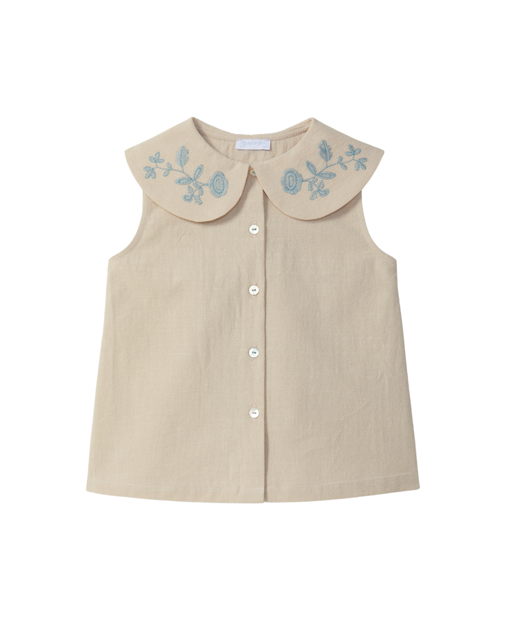 Blusa Algodão Texturado e Bordado