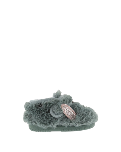 Chaussons en fourrure brillante